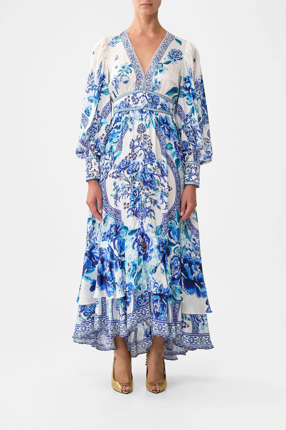 CAMILLA INSPIRED DRESS IN 100% SILK
