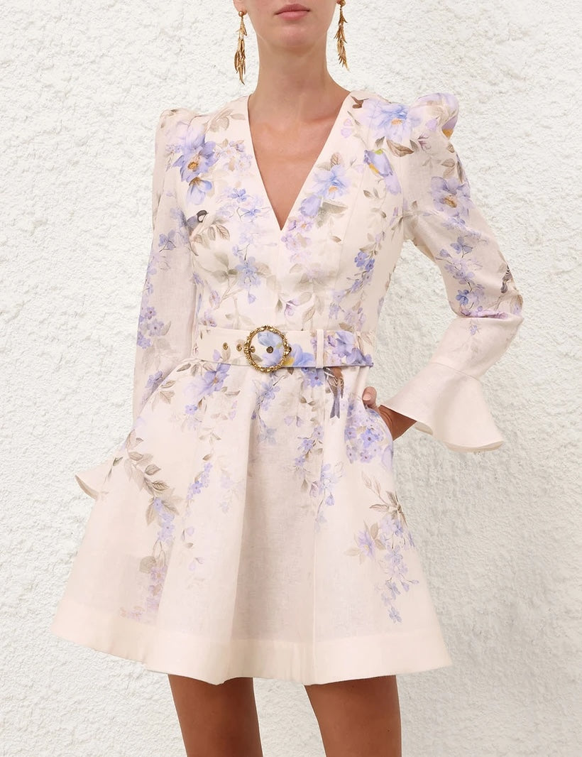 ZIMMERMANN INSPIRED DRESS IN 55% LINEN 45% SILK