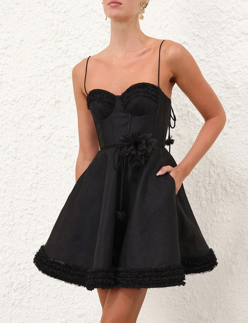 ZIMMERMANN INSPIRED DRESS IN 55% LINEN 45% SILK