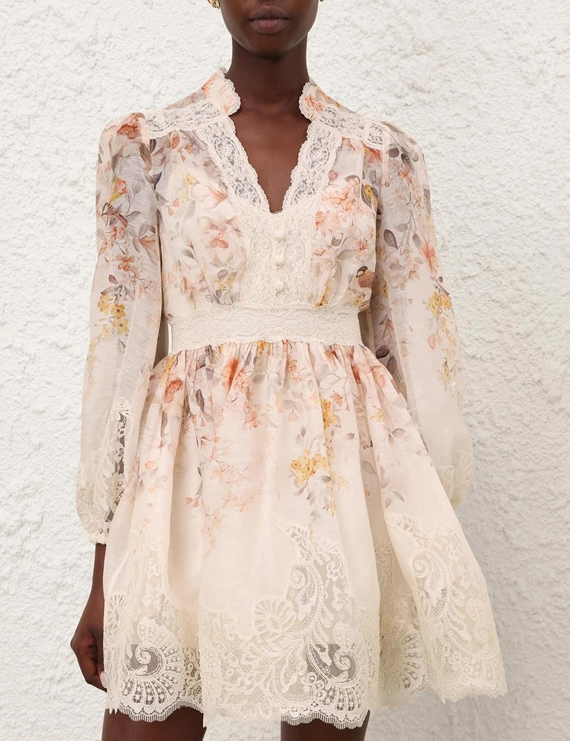 ZIMMERMANN INSPIRED DRESS IN 55% LINEN 45% SILK