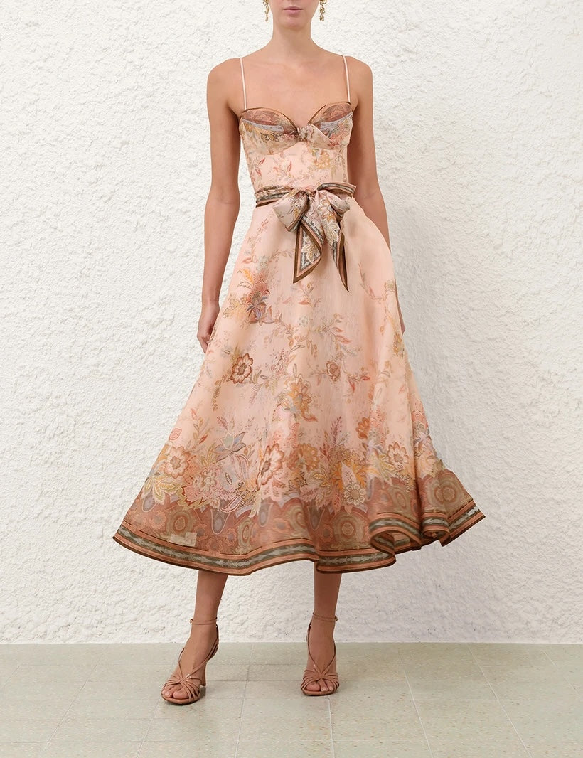 ZIMMERMANN INSPIRED DRESS IN 53% LINEN 47% SILK