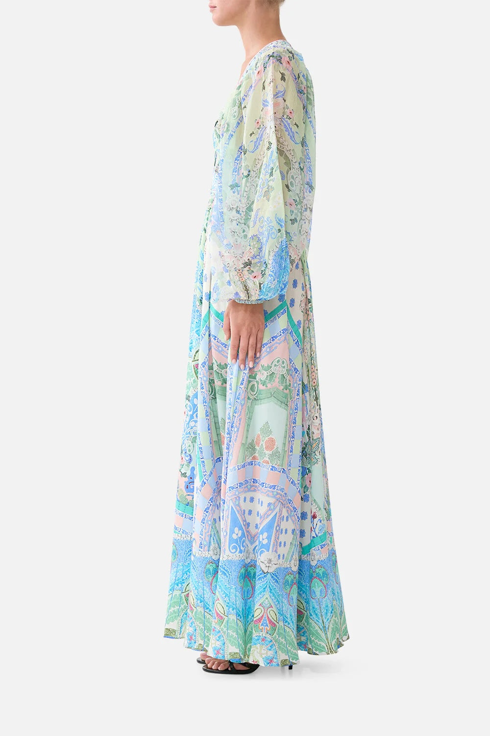 CAMILLA INSPIRED DRESS IN 100% SILK