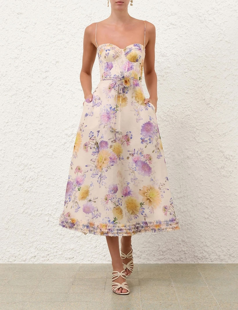 ZIMMERMANN INSPIRED DRESS IN 55% LINEN 45% SILK