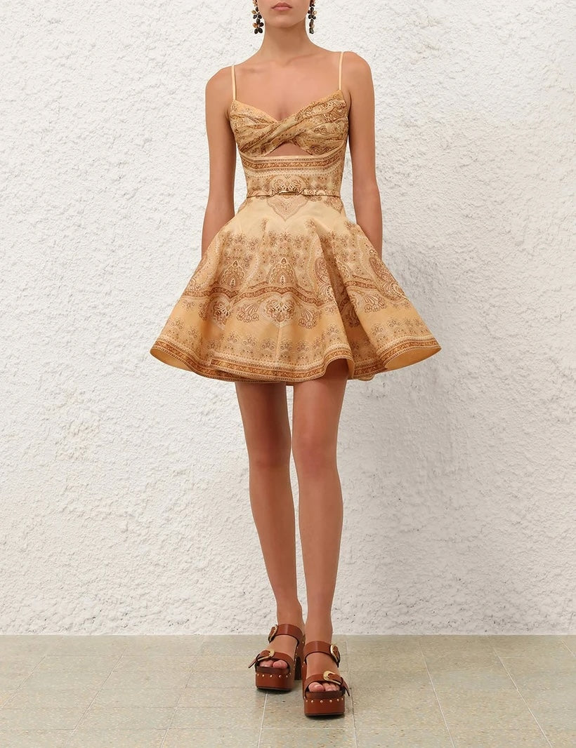 ZIMMERMANN INSPIRED DRESS IN 55% LINEN 45% SILK