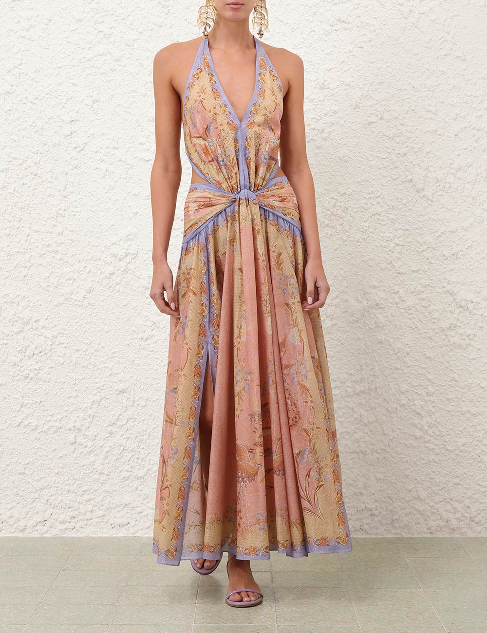 ZIMMERMANN INSPIRED DRESS IN 70% COTTON 27% SILK 3% METALLIZED FIBRE