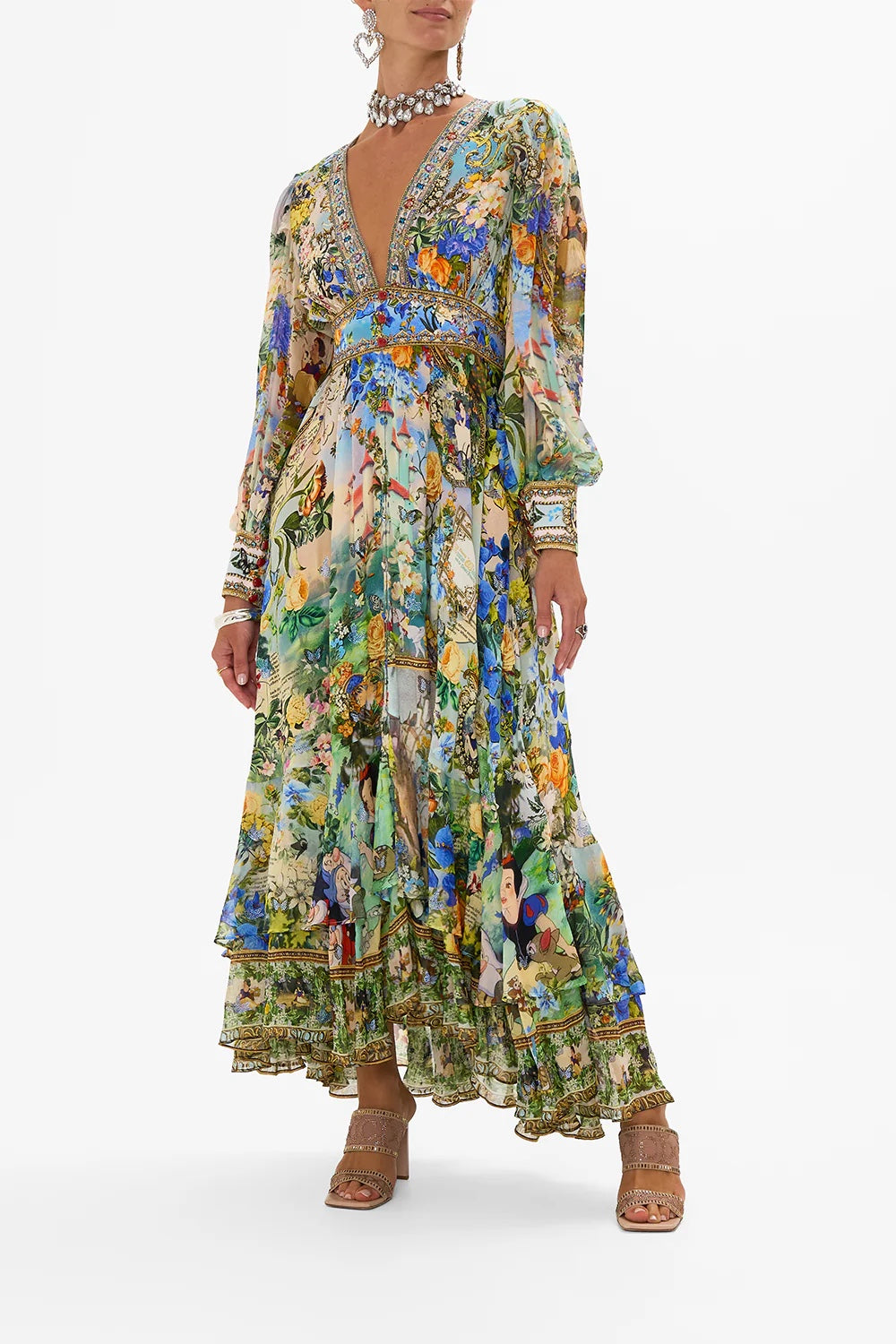 CAMILLA INSPIRED DRESS IN 100% SILK