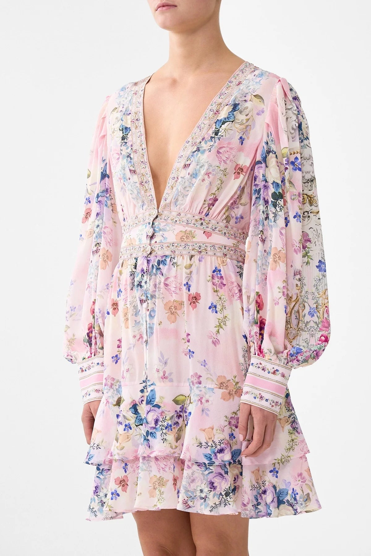 CAMILLA INSPIRED DRESS IN 100% SILK