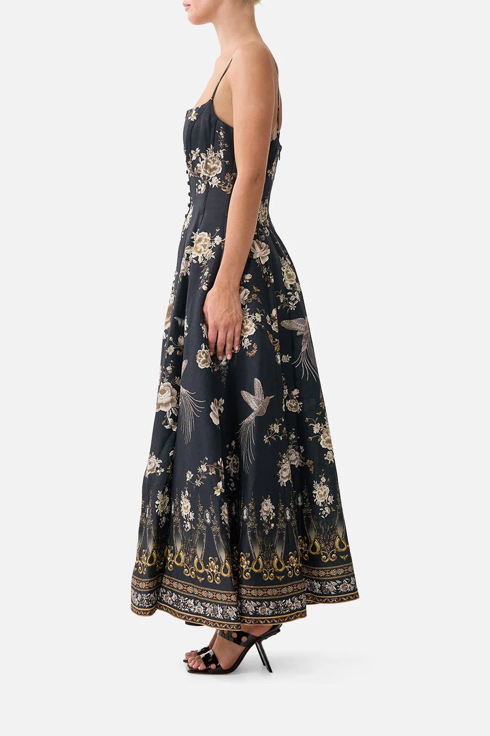 CAMILLA INSPIRED DRESS IN 82% LINEN 18% SILK