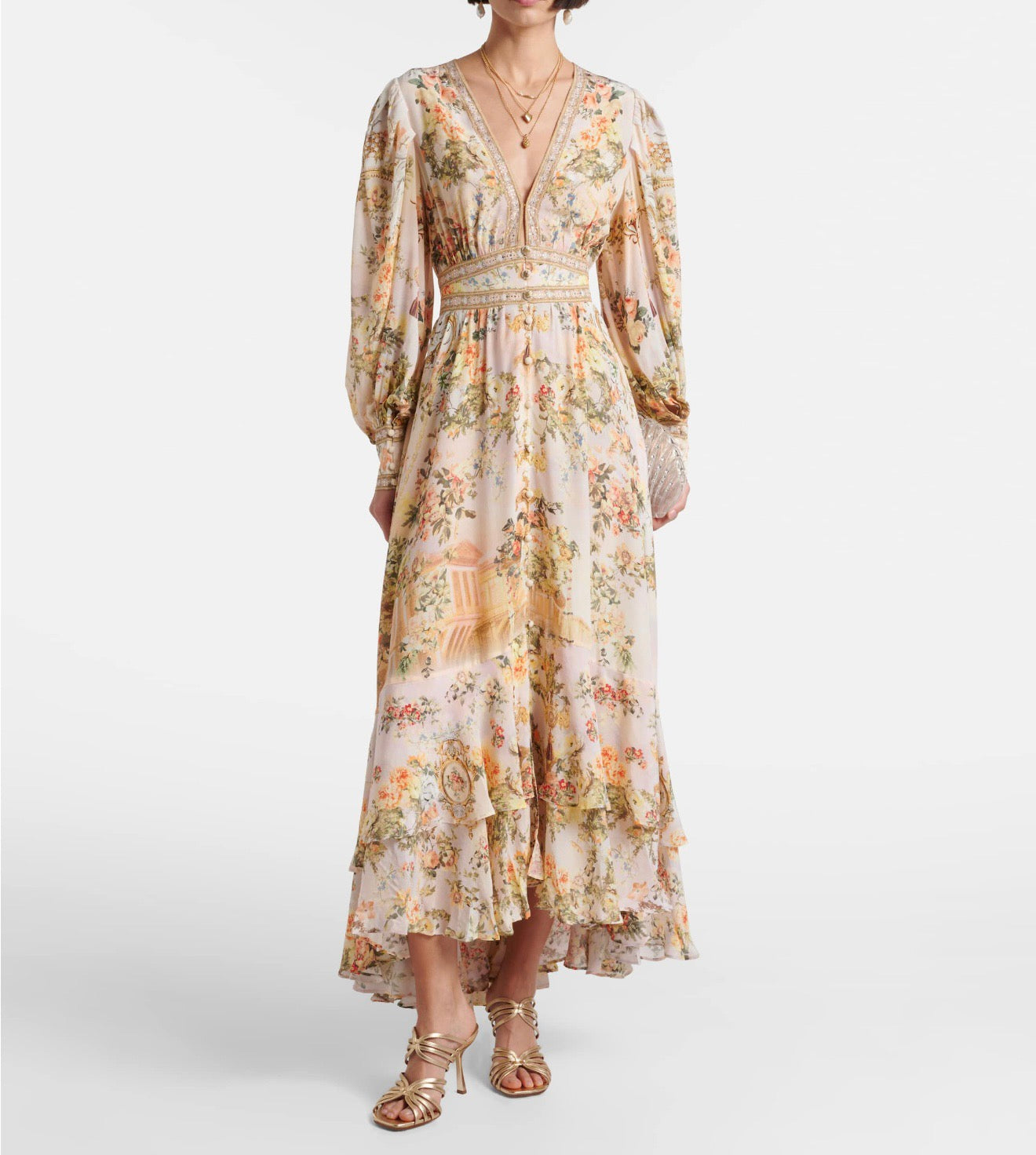CAMILLA INSPIRED DRESS IN 100% SILK
