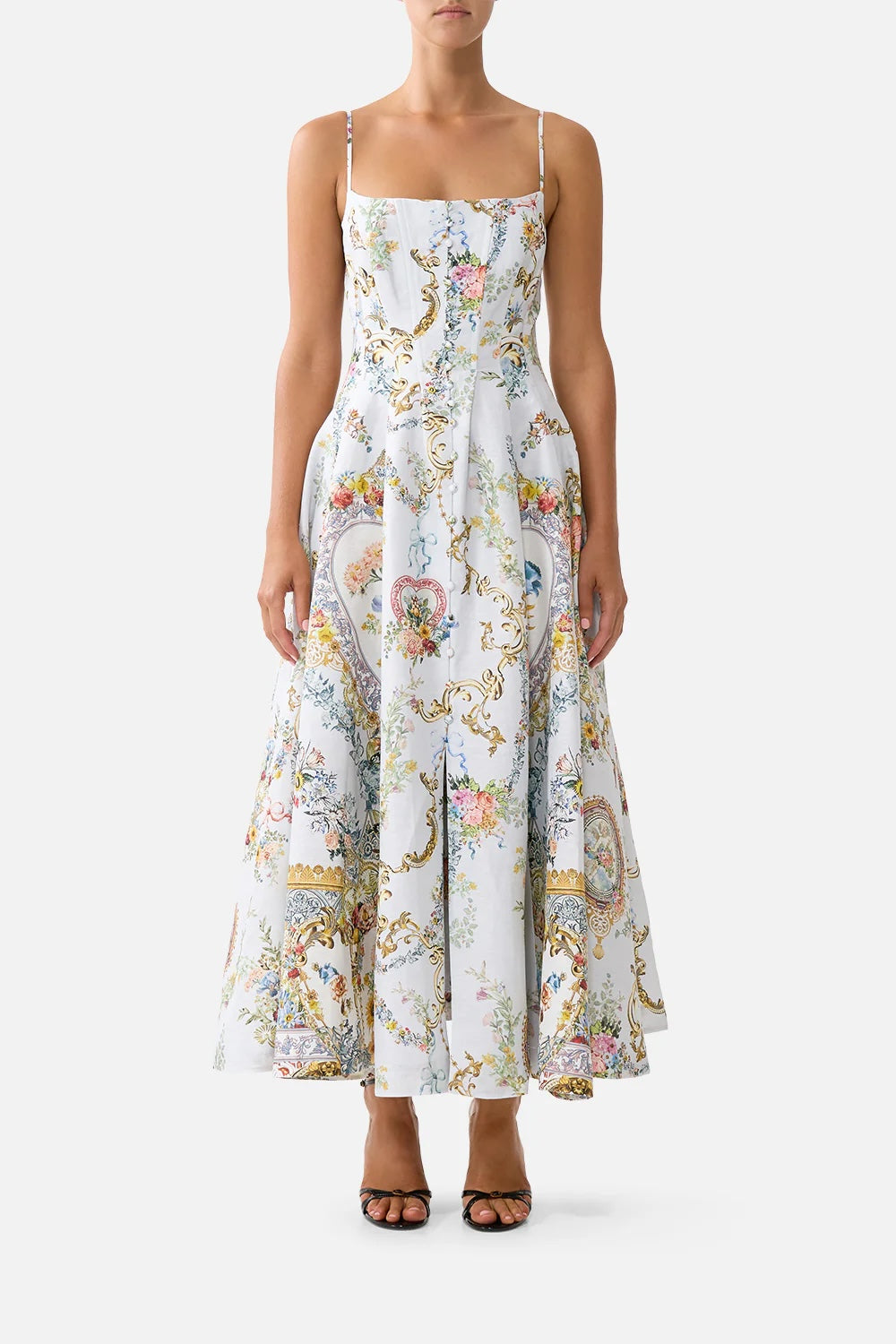 CAMILLA INSPIRED DRESS IN 82% LINEN 18% SILK