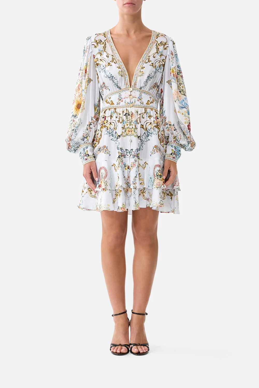 CAMILLA INSPIRED DRESS IN 55% LINEN 45% SILK