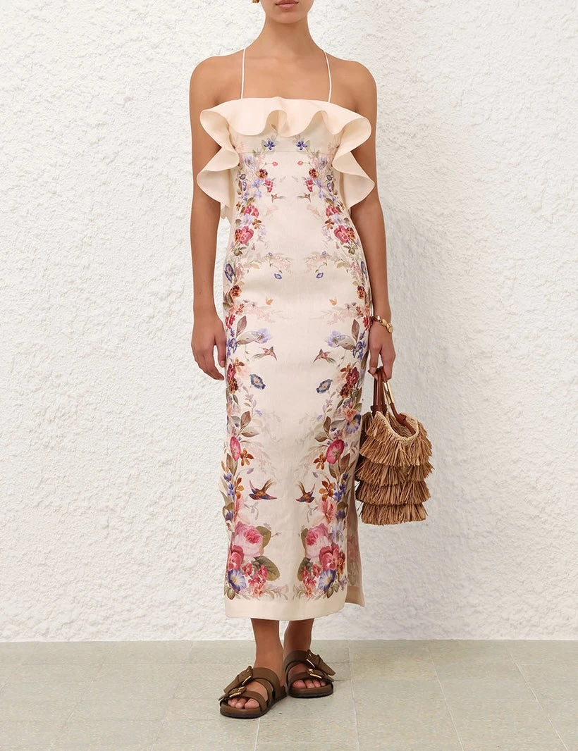 ZIMMERMANN INSPIRED DRESS IN 100% LINEN