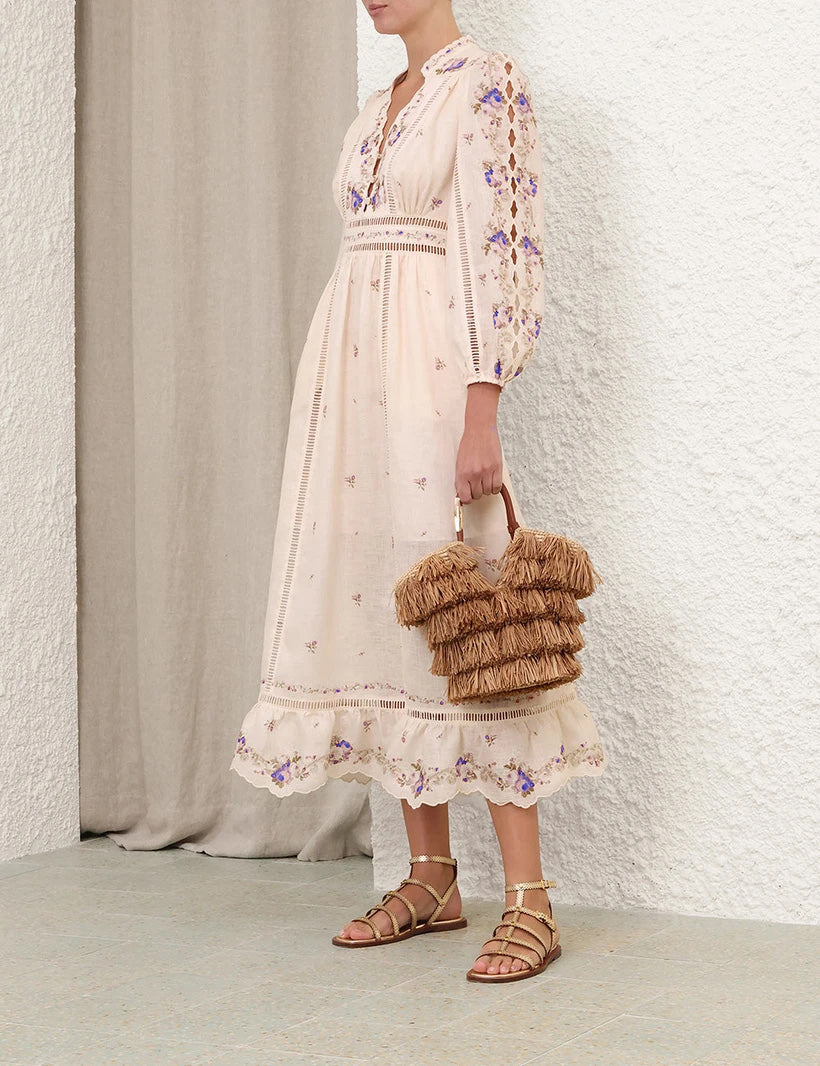 ZIMMERMANN INSPIRED DRESS IN 100% LINEN