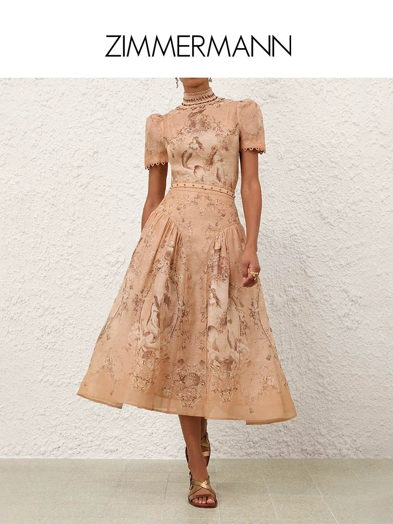 ZIMMERMANN INSPIRED CLOTH SET IN 55% LINEN 45% SILK