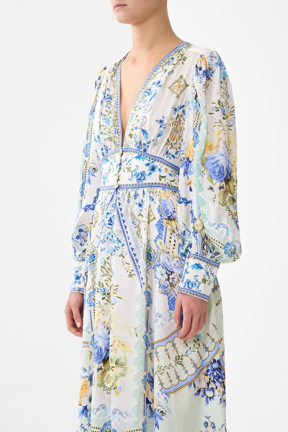 CAMILLA INSPIRED DRESS IN 100% SILK
