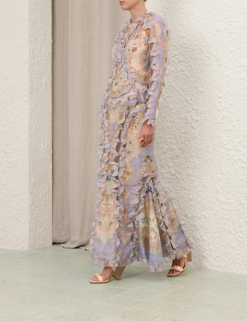 ZIMMERMANN INSPIRED DRESS IN 55% LINEN 45% SILK