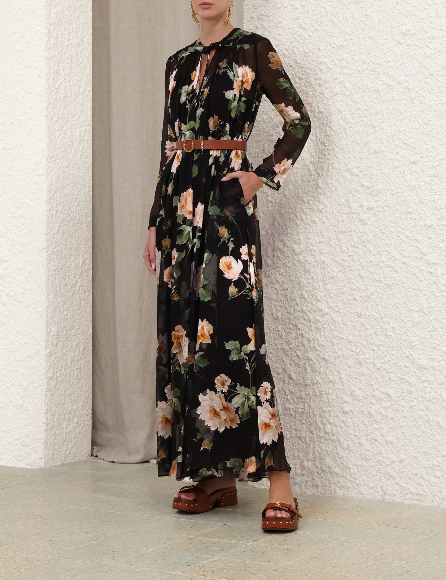 ZIMMERMANN INSPIRED DRESS IN 76% VISCOSE 24% SILK