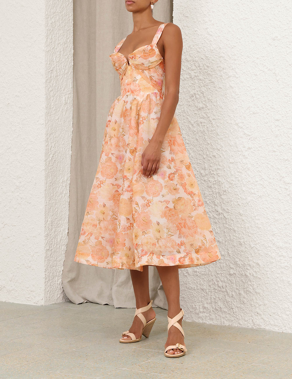 ZIMMERMANN INSPIRED DRESS IN 55% LINEN 45% SILK