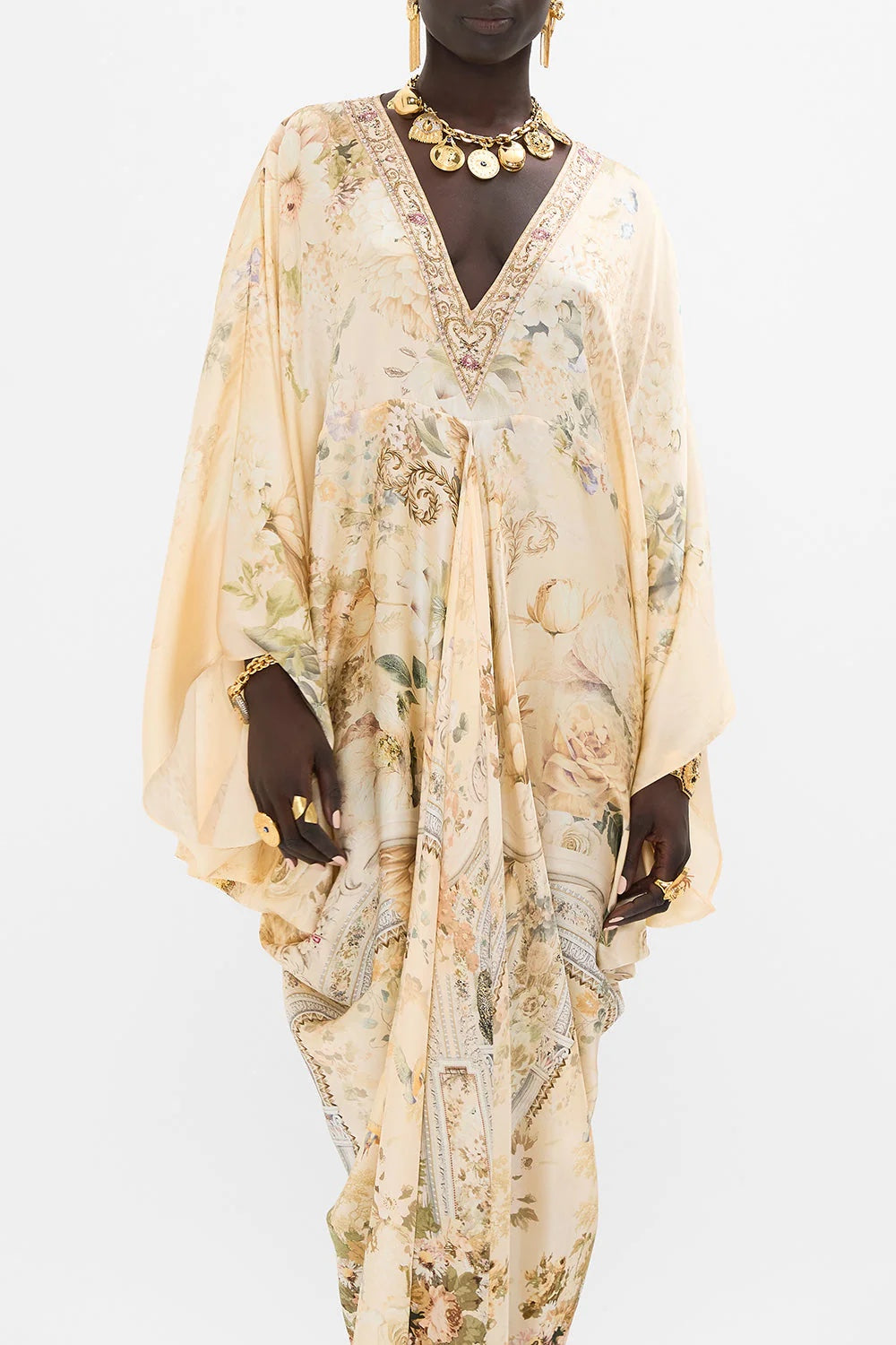 CAMILLA INSPIRED DRESS IN 100% SILK