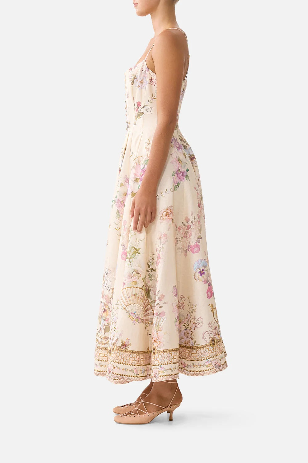 CAMILLA INSPIRED DRESS IN 82% LINEN 18% SILK