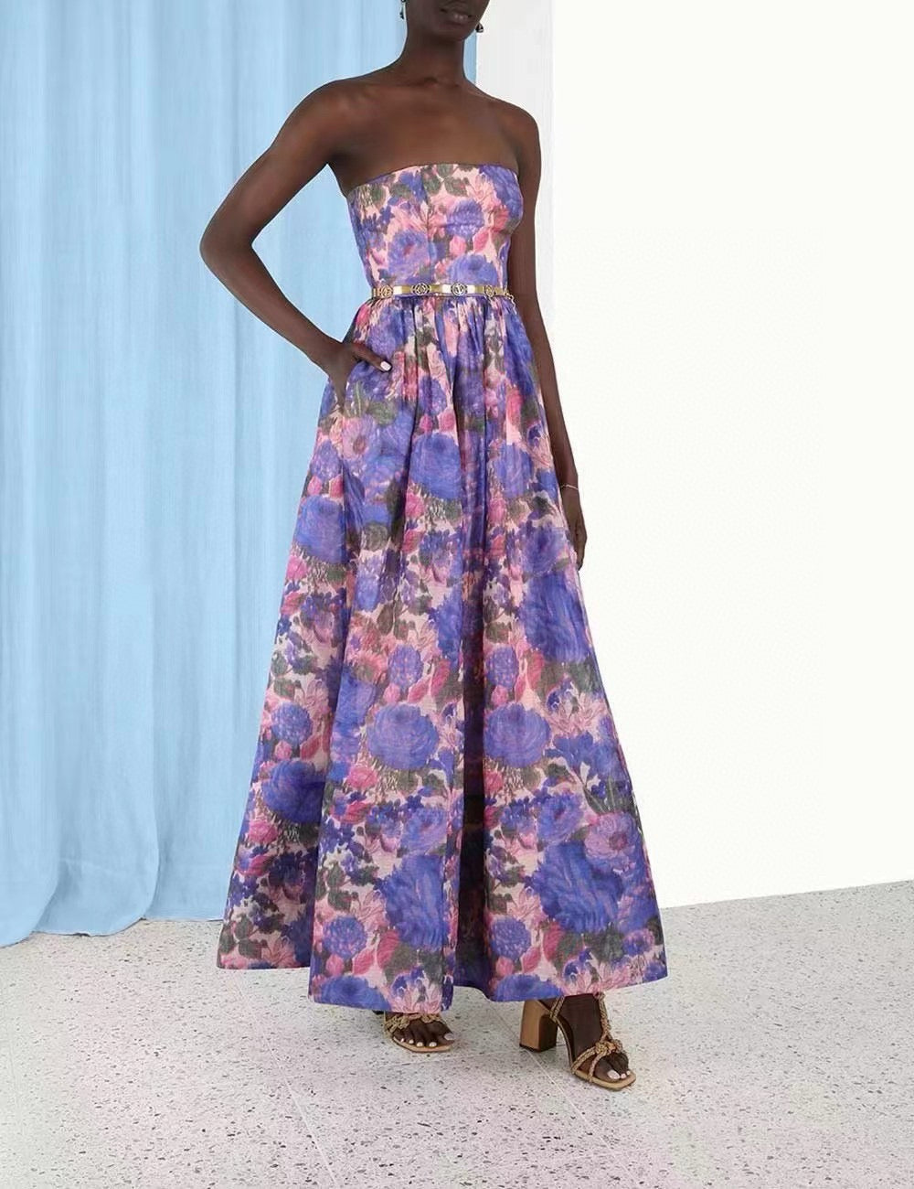 ZIMMERMANN INSPIRED DRESS IN 53% LINEN 47% SILK