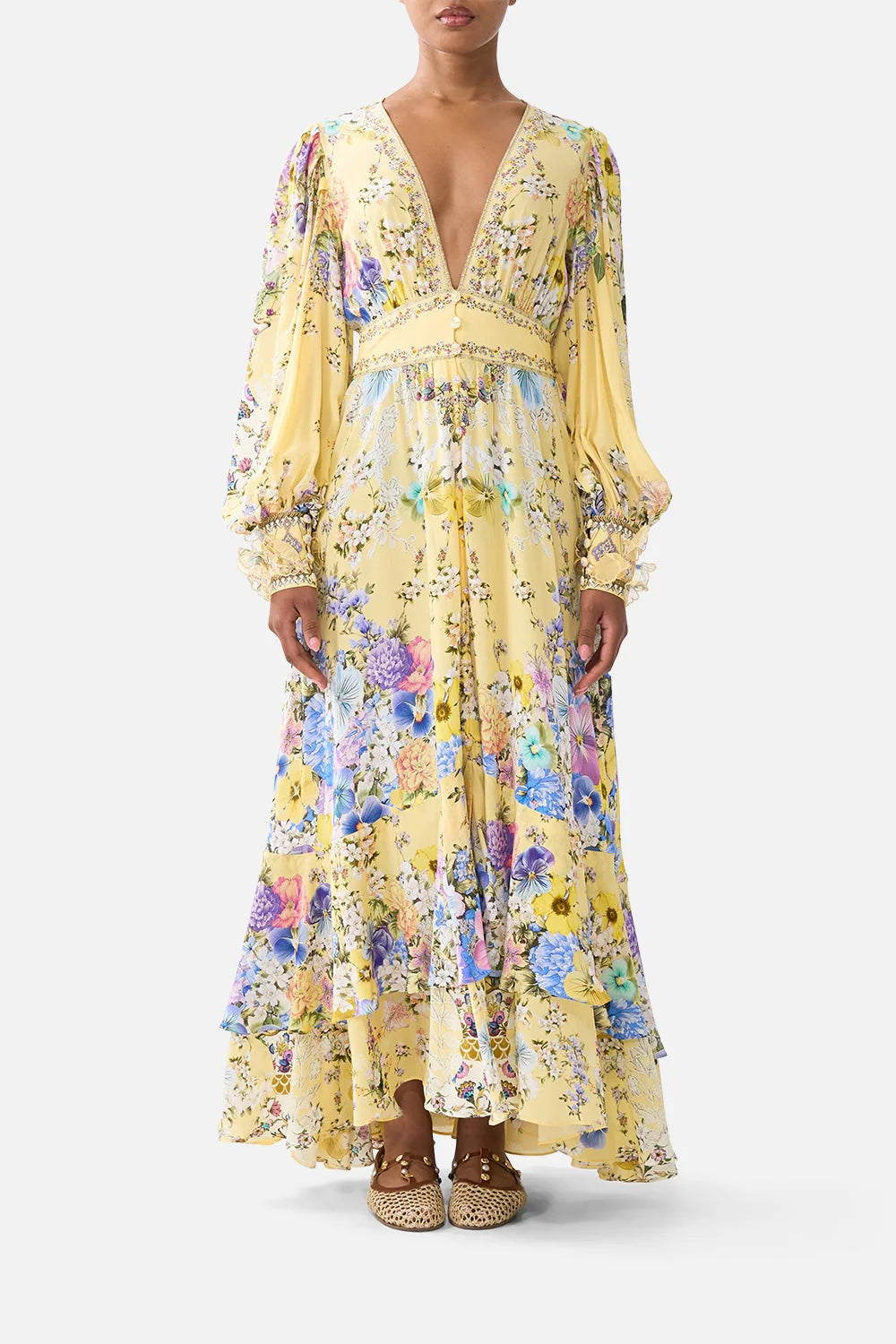 CAMILLA INSPIRED DRESS IN 100% SILK