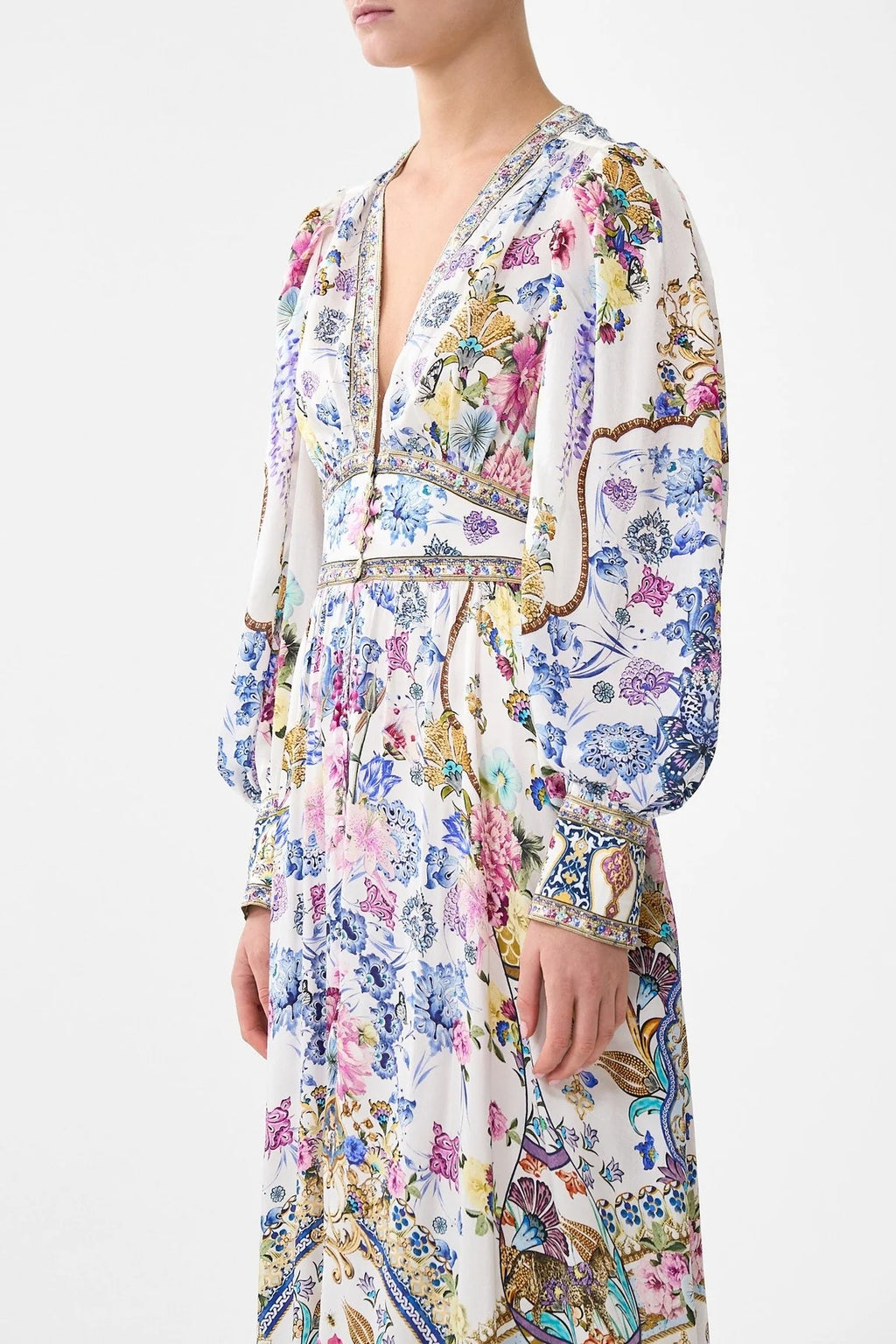 CAMILLA INSPIRED DRESS IN 100% SILK