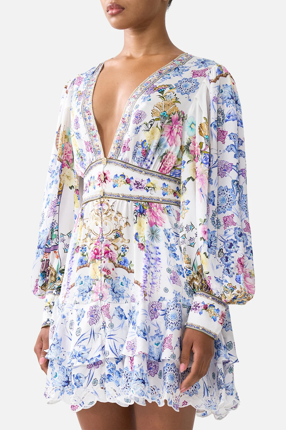 CAMILLA INSPIRED DRESS IN 100% SILK
