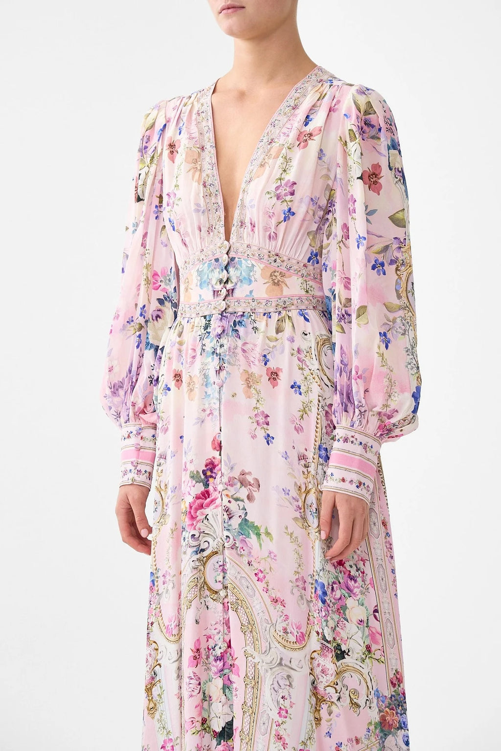CAMILLA INSPIRED DRESS IN 100% SILK