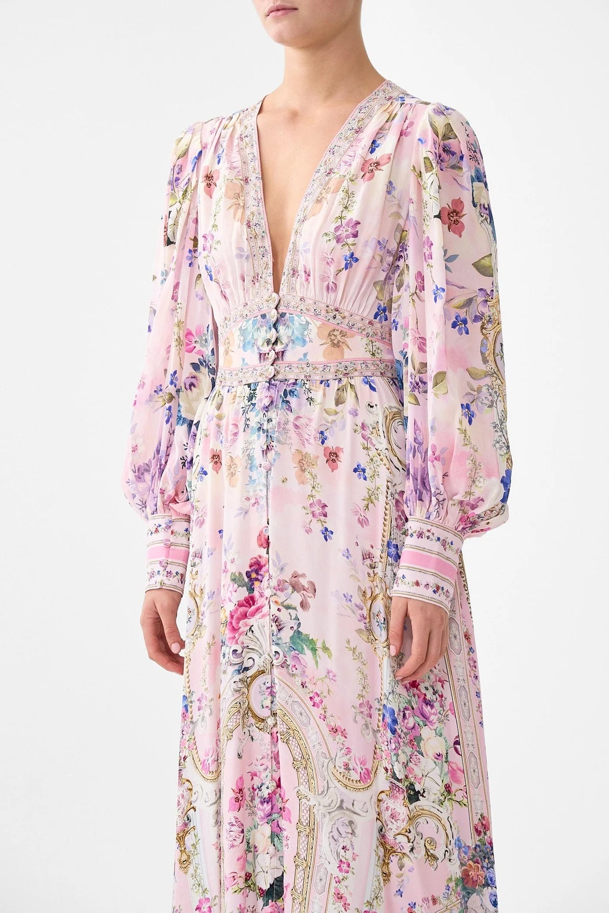 CAMILLA INSPIRED DRESS IN 100% SILK