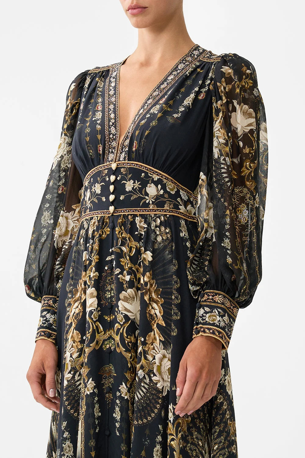 CAMILLA INSPIRED DRESS IN 100% SILK