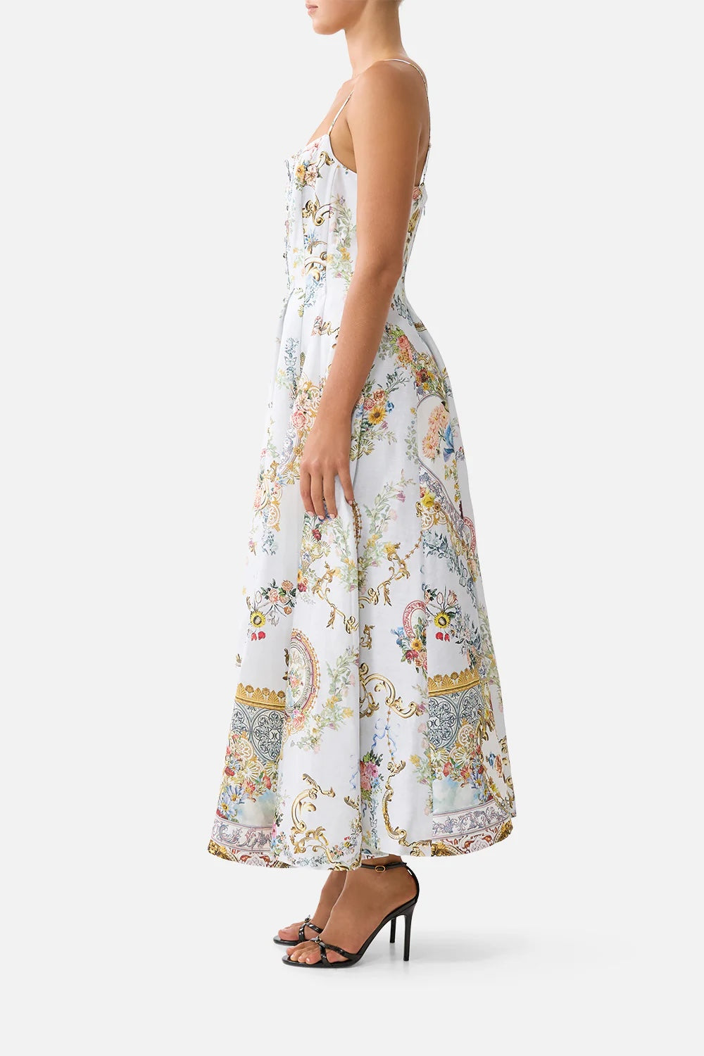 CAMILLA INSPIRED DRESS IN 82% LINEN 18% SILK