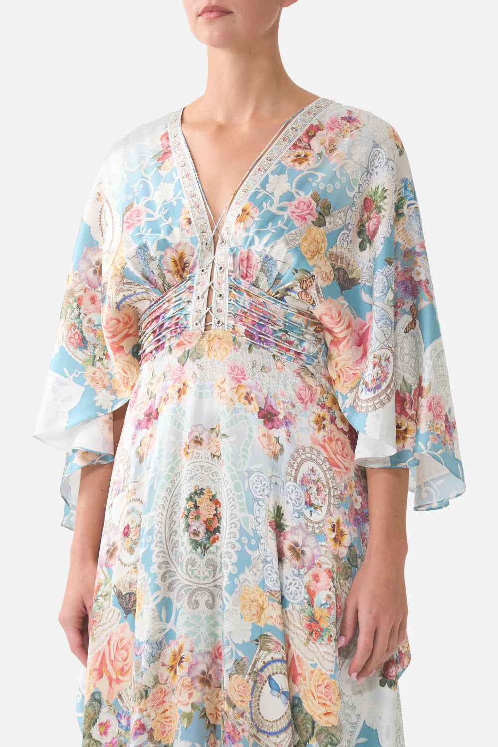 Camilla Australian Resort Style Floral Print Maxi Dress for Women – Perfect Vacation Outfit