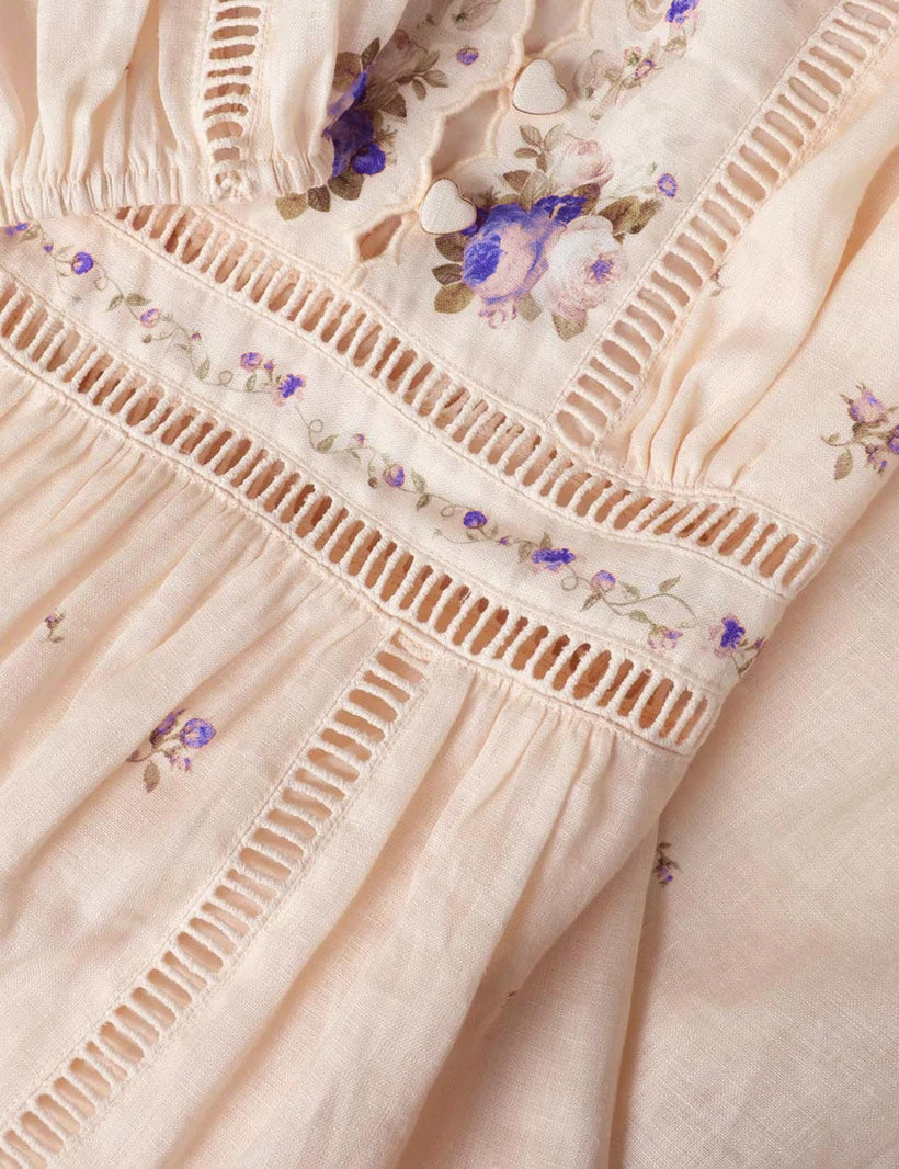 ZIMMERMANN INSPIRED DRESS IN 100% LINEN