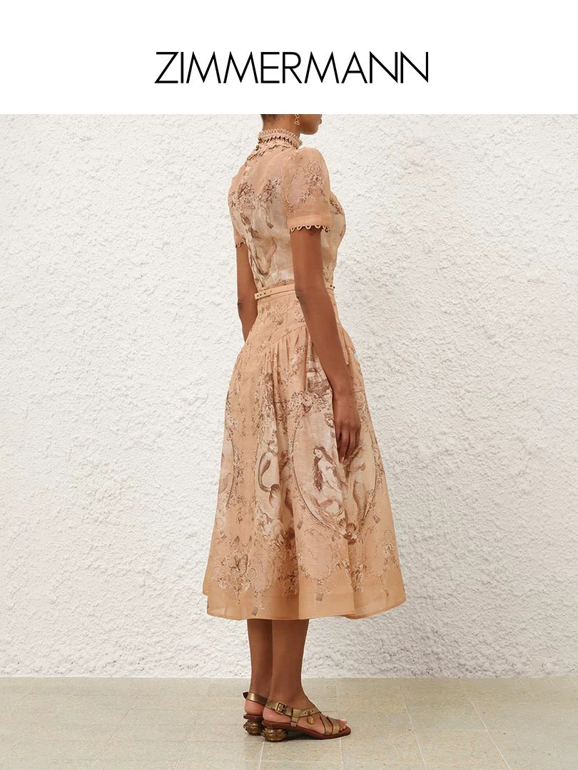 ZIMMERMANN INSPIRED CLOTH SET IN 55% LINEN 45% SILK