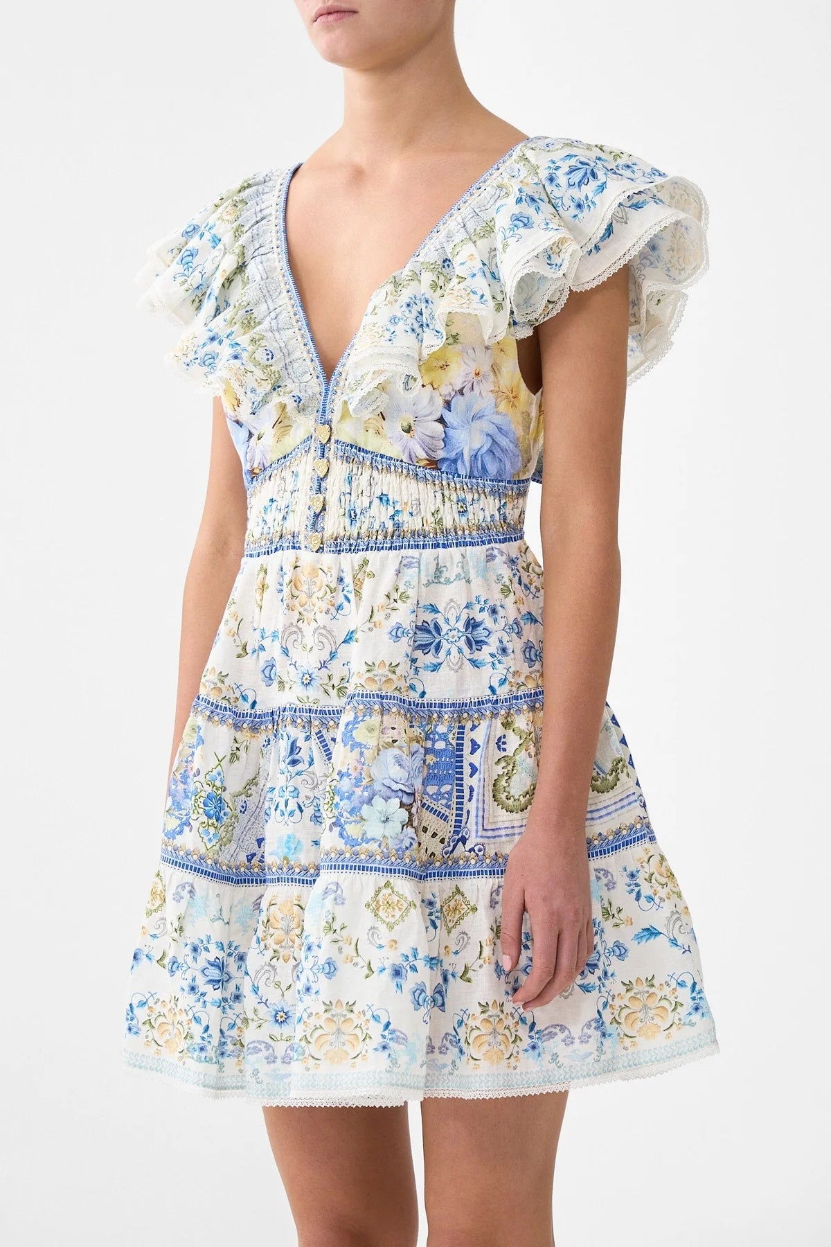 CAMILLA INSPIRED DRESS IN 100% LINEN