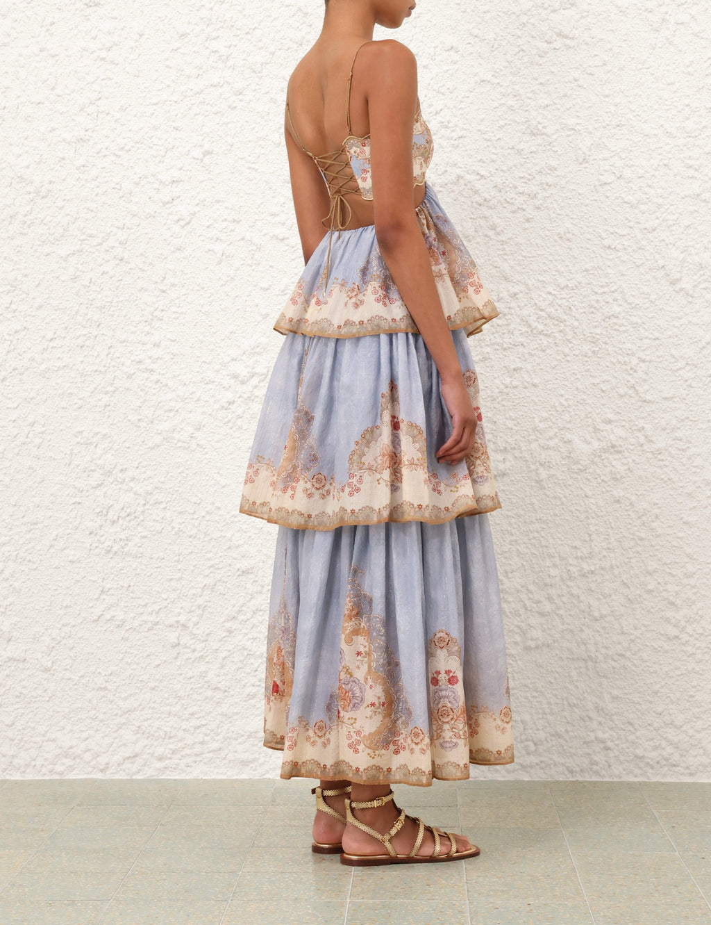 ZIMMERMANN INSPIRED DRESS IN 72% COTTON 25% SILK
