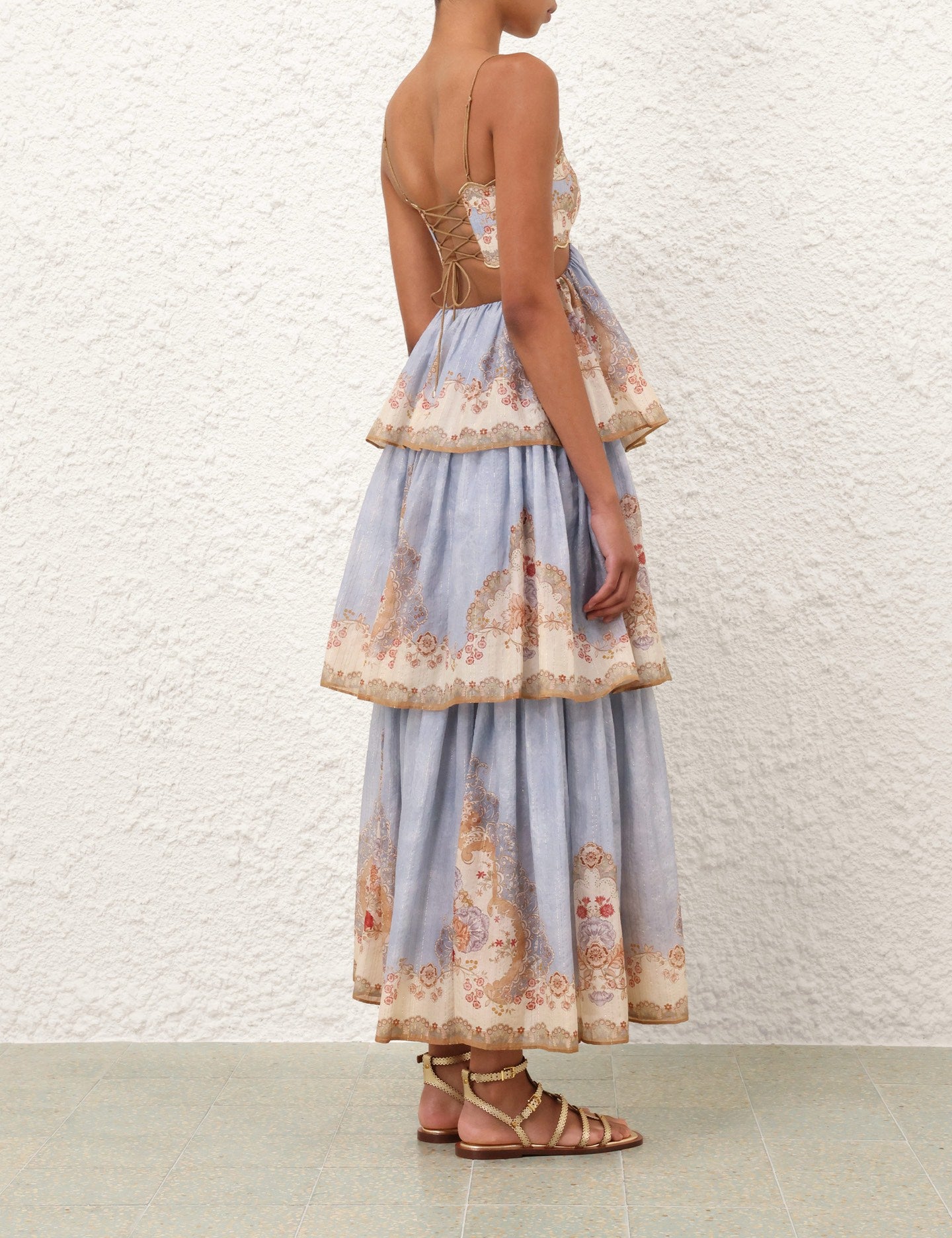 ZIMMERMANN INSPIRED DRESS IN 72% COTTON 25% SILK