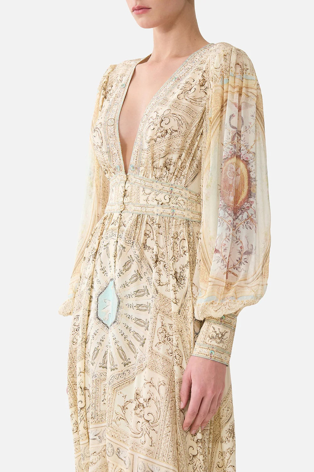 CAMILLA INSPIRED DRESS IN 100% SILK