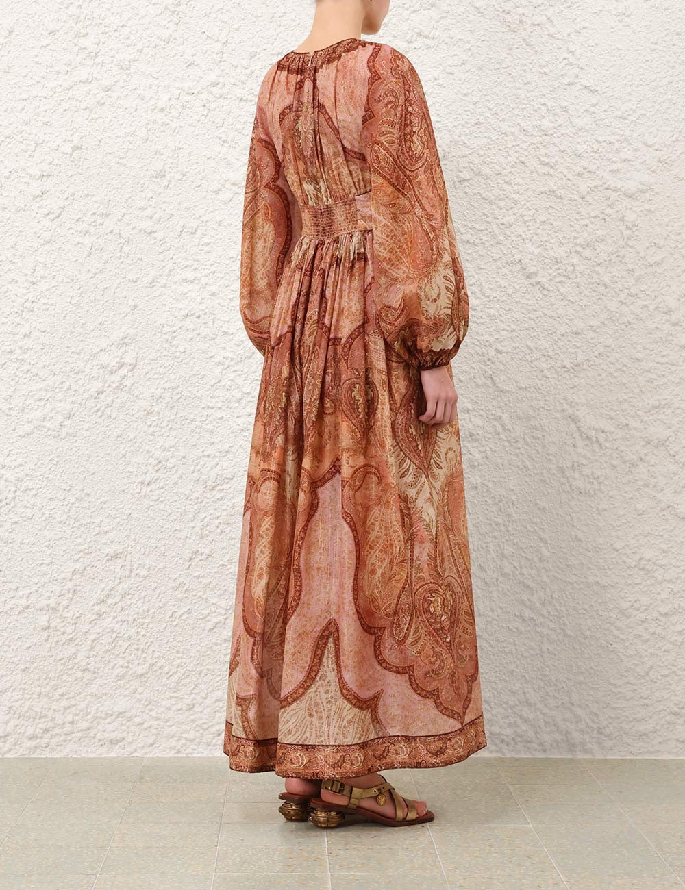 ZIMMERMANN INSPIRED DRESS IN 72% COTTON 25% SILK 3% METALLIZED FIBRE
