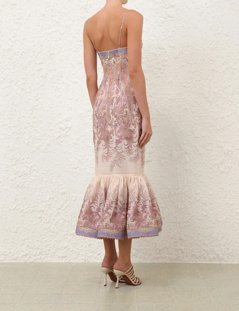 ZIMMERMANN INSPIRED DRESS IN 55% LINEN 45% SILK