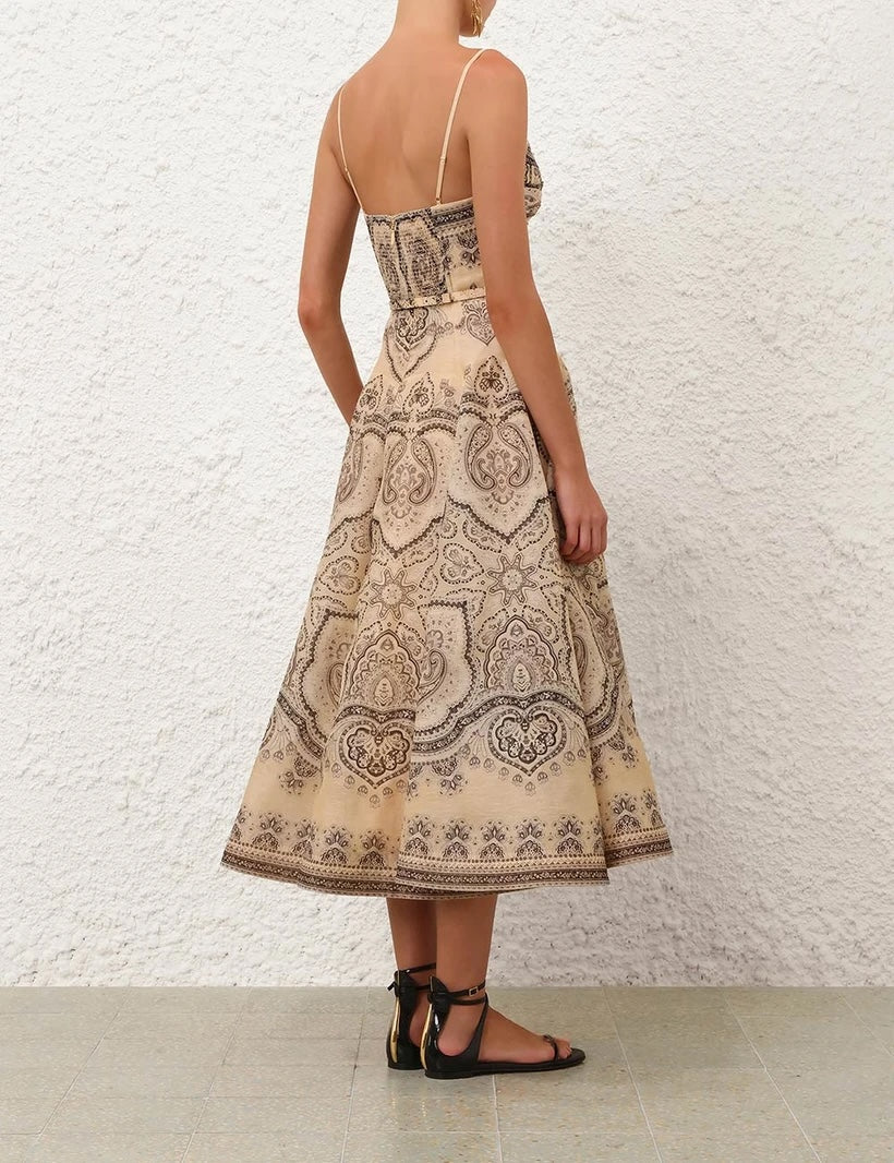 ZIMMERMANN INSPIRED DRESS IN 55% LINEN 45% SILK
