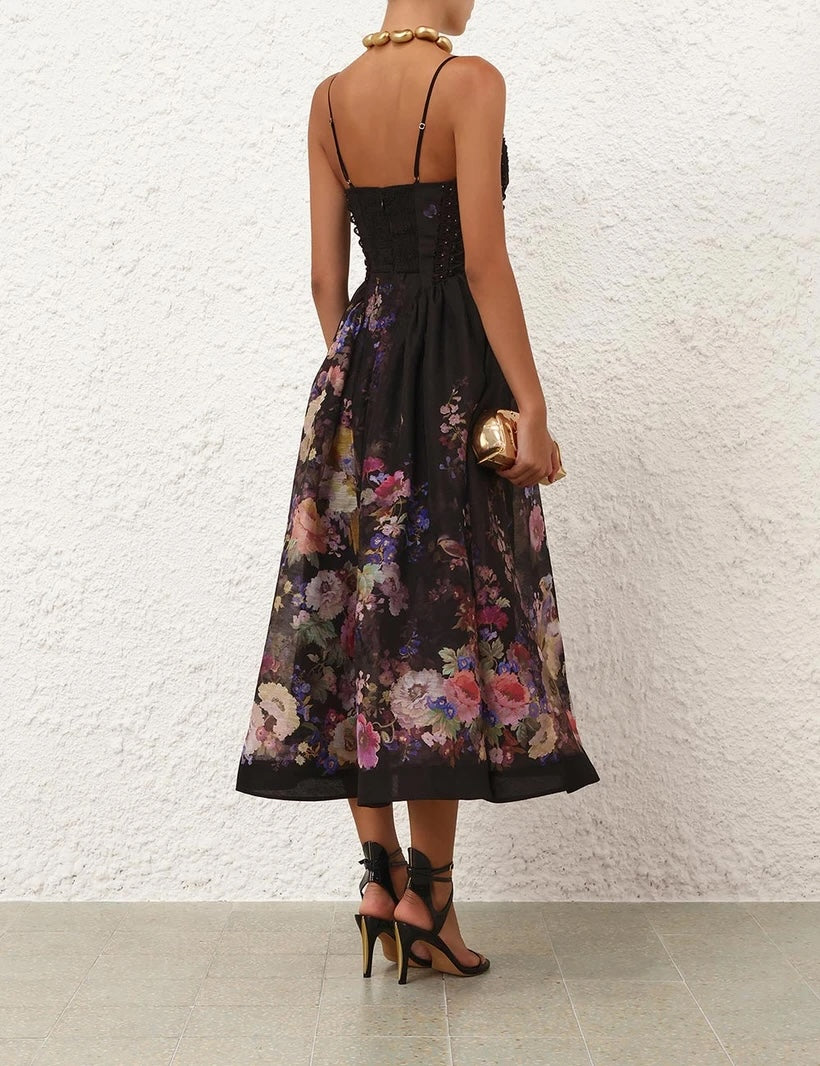 ZIMMERMANN INSPIRED DRESS IN 55% LINEN 45% SILK