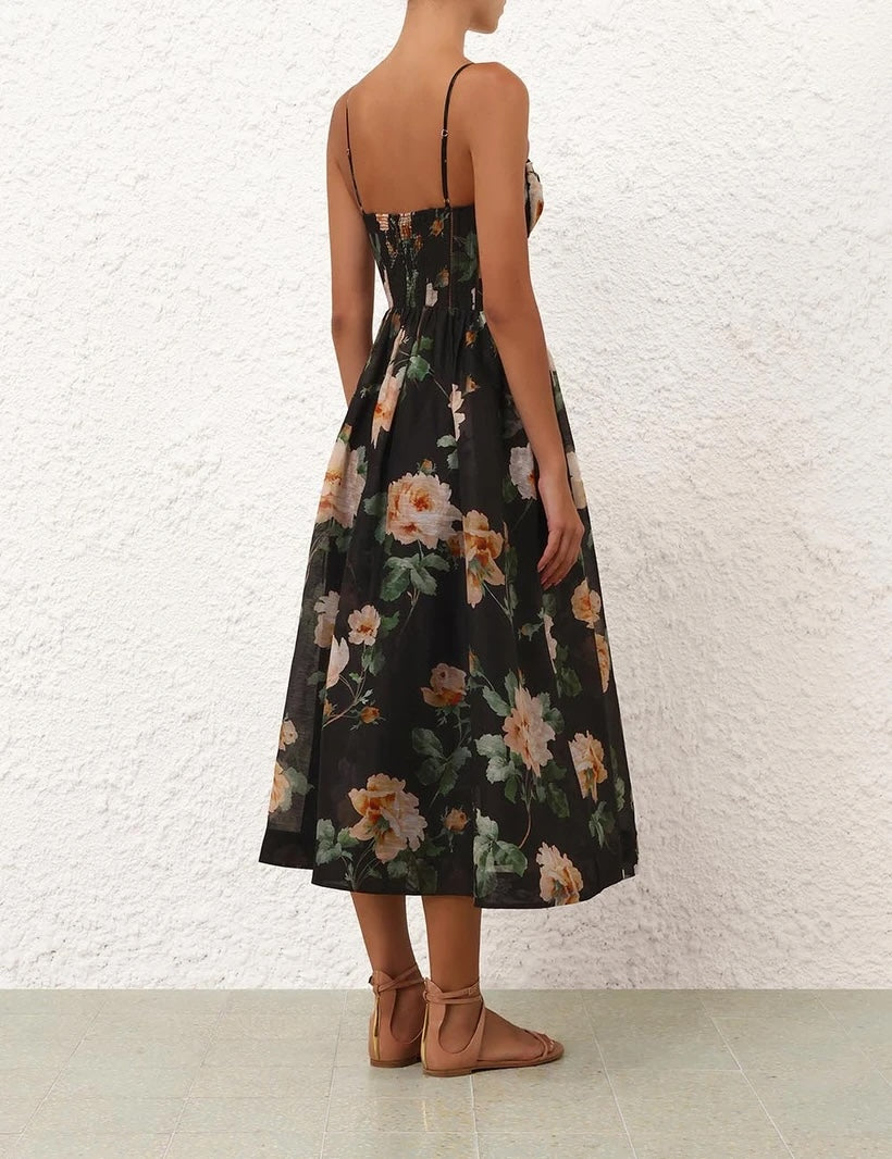 ZIMMERMANN INSPIRED DRESS IN 55% LINEN 45% SILK