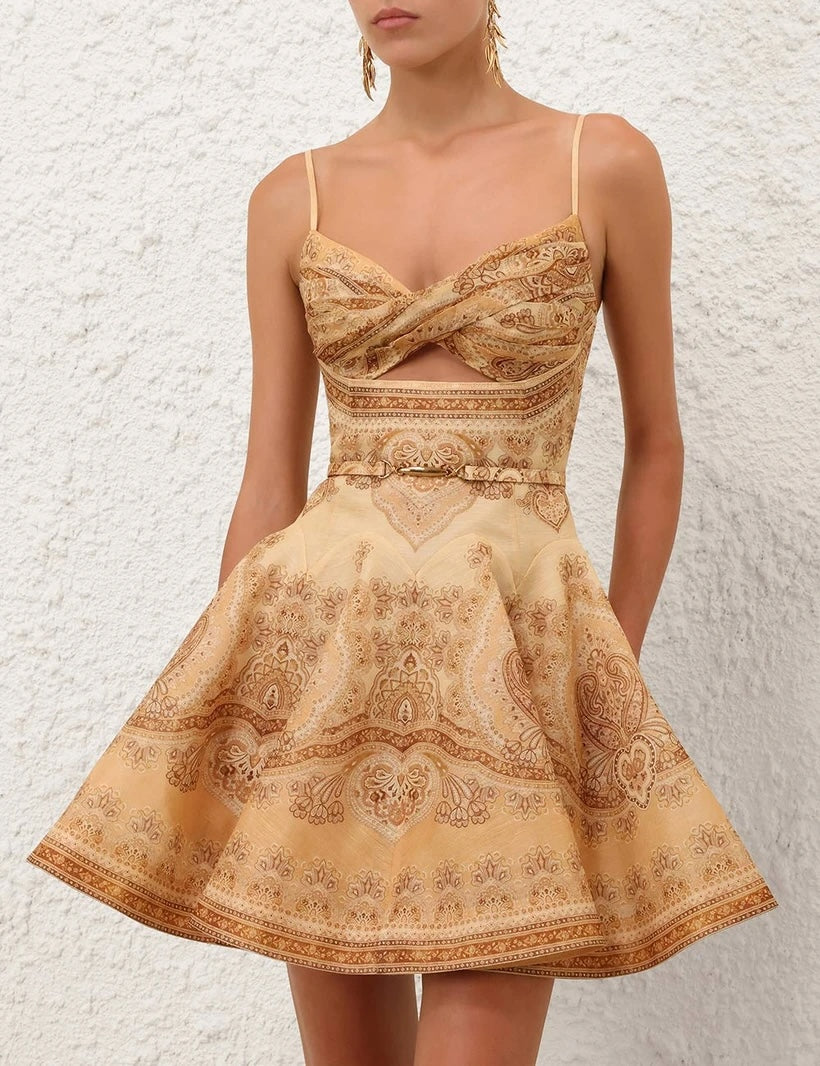 ZIMMERMANN INSPIRED DRESS IN 55% LINEN 45% SILK