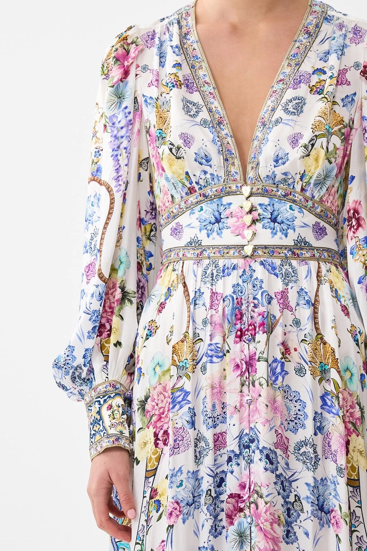 CAMILLA INSPIRED DRESS IN 100% SILK