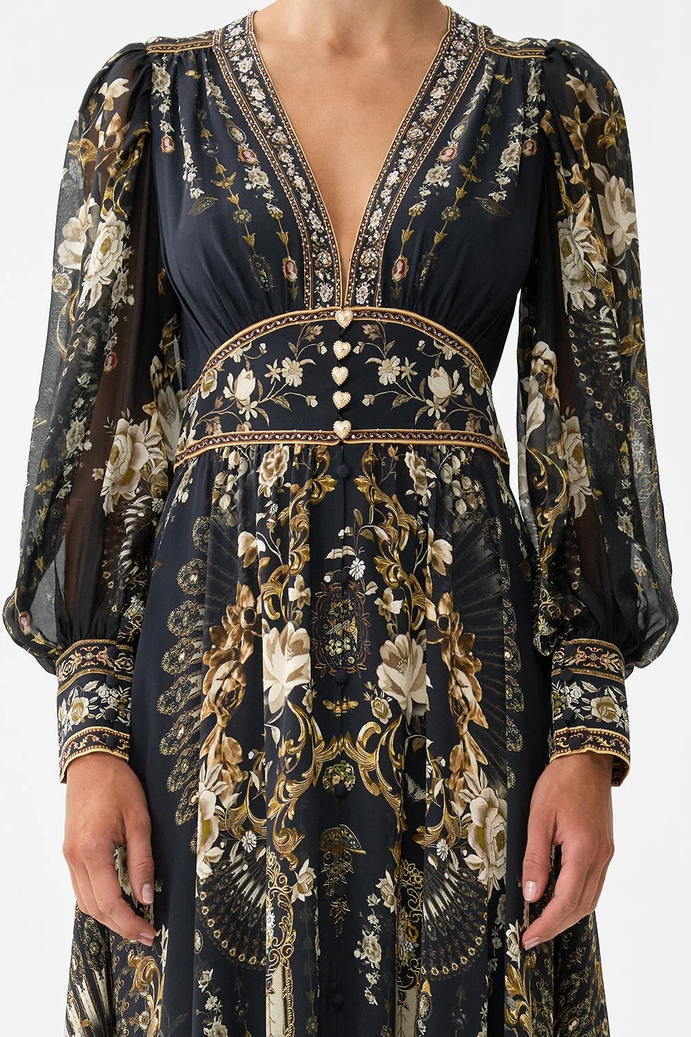 CAMILLA INSPIRED DRESS IN 100% SILK