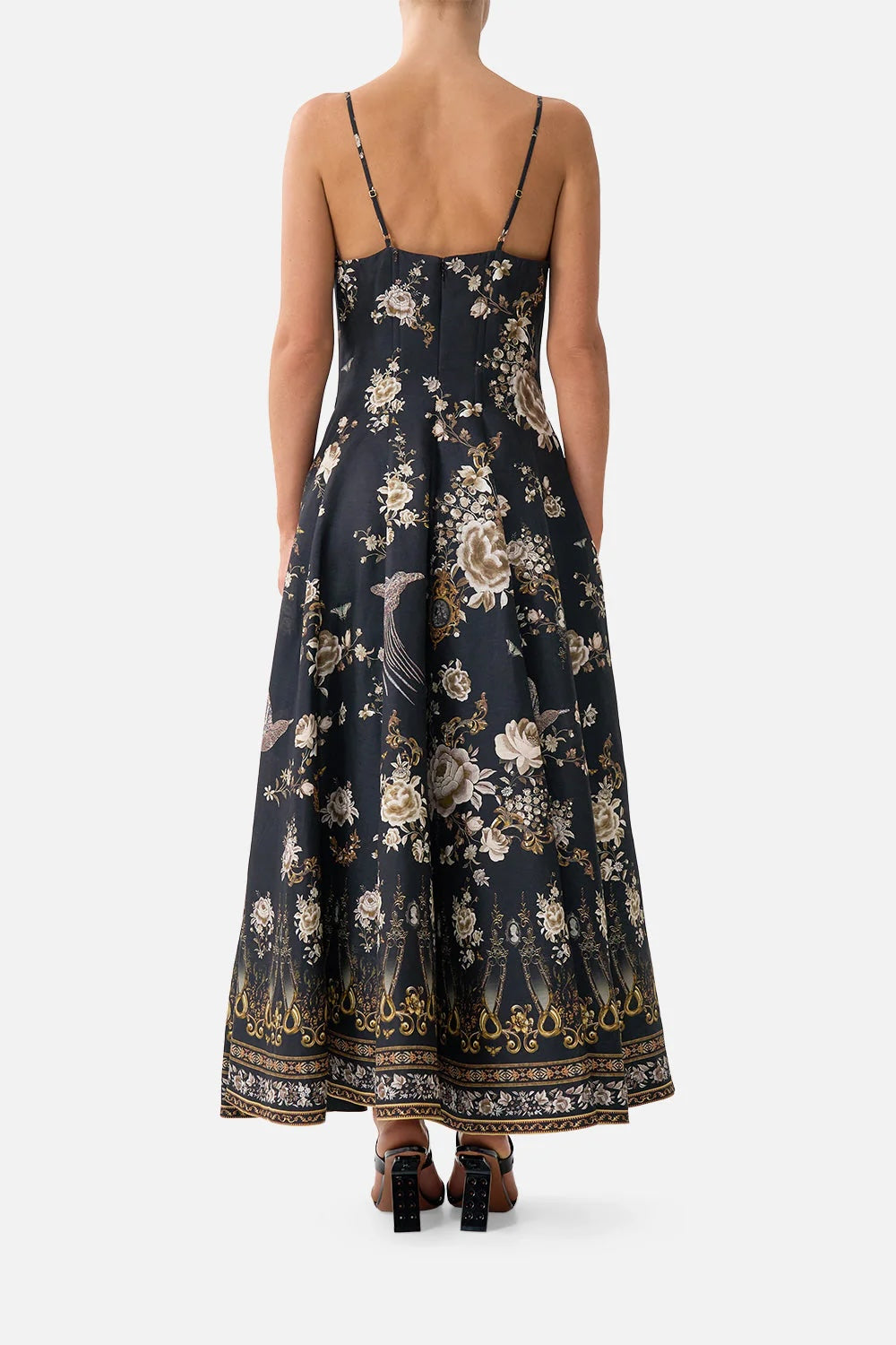 CAMILLA INSPIRED DRESS IN 82% LINEN 18% SILK