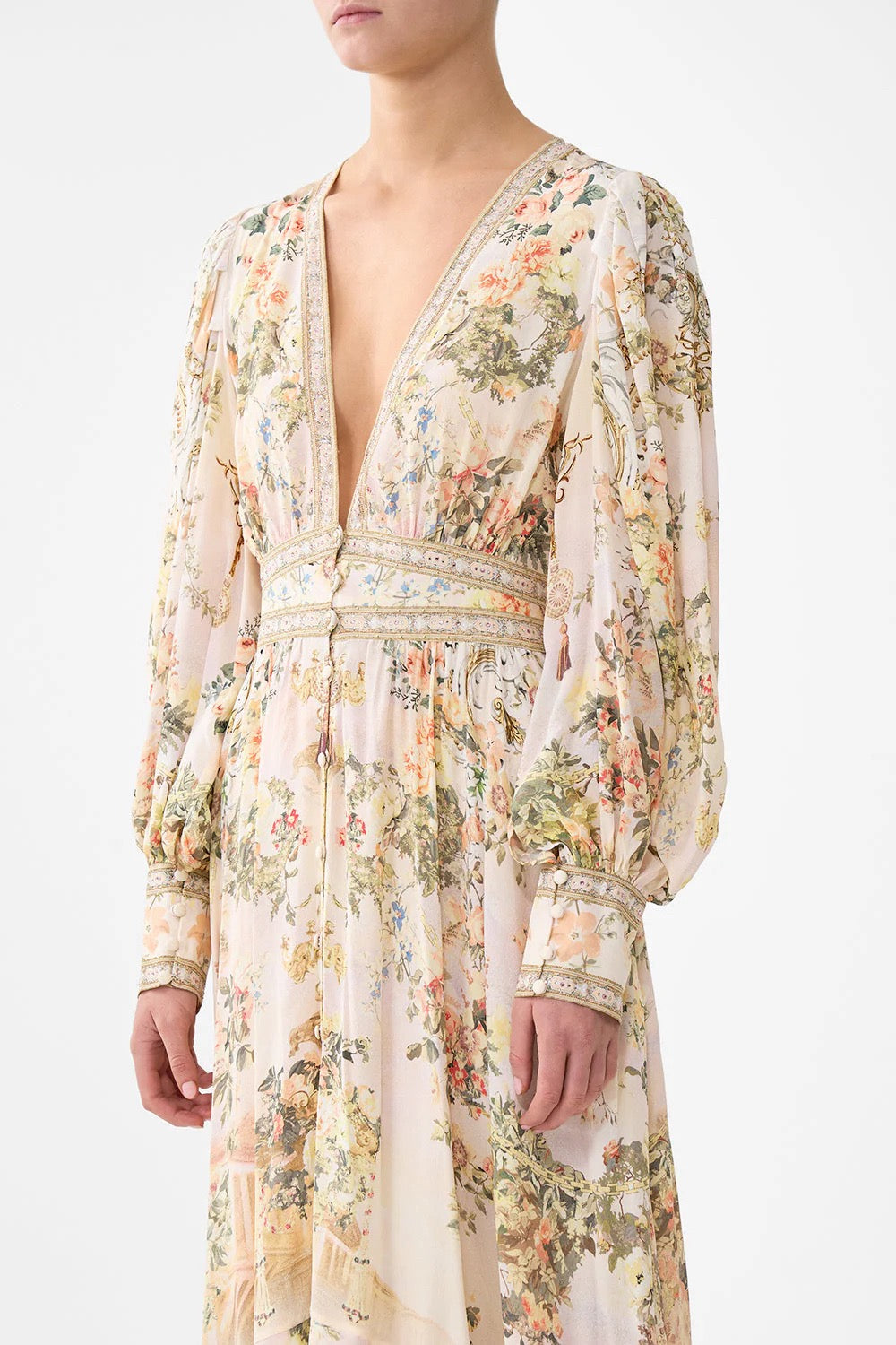CAMILLA INSPIRED DRESS IN 100% SILK