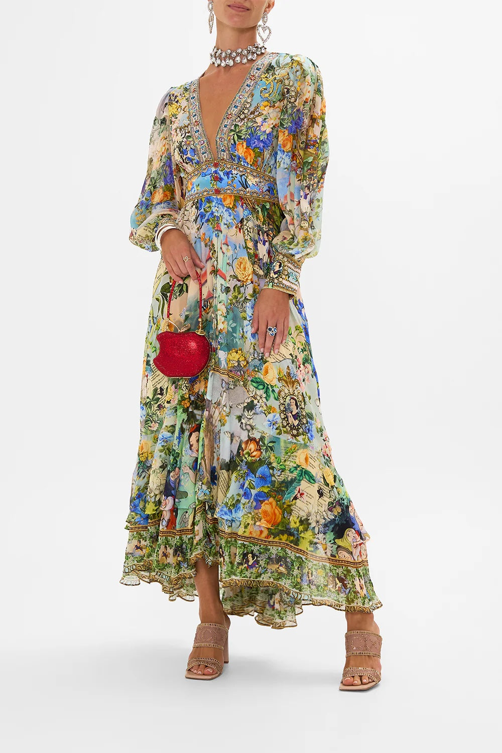 CAMILLA INSPIRED DRESS IN 100% SILK